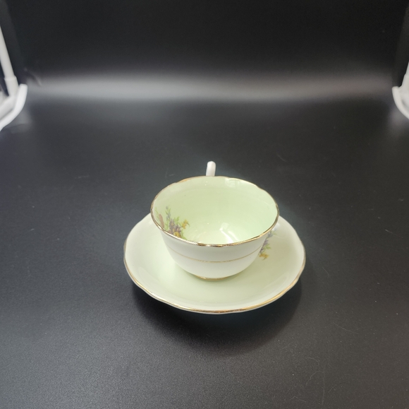 Royal Stafford bone china Lime Tea cup and saucer - Picture 4 of 12
